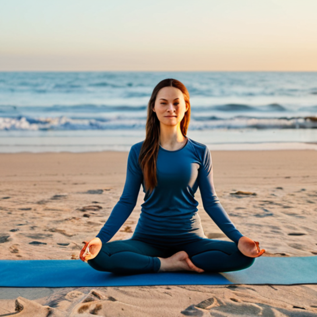 Serene Yoga by the Beach**

"A woman in comfortable, modest activewear doing yoga on a sandy beach at sunrise, fully clothed, appropriate content, safe for work, perfect anatomy, natural proportions, mindful movement, calm expression, soft lighting, healthy lifestyle theme, professional photography, high quality."

**