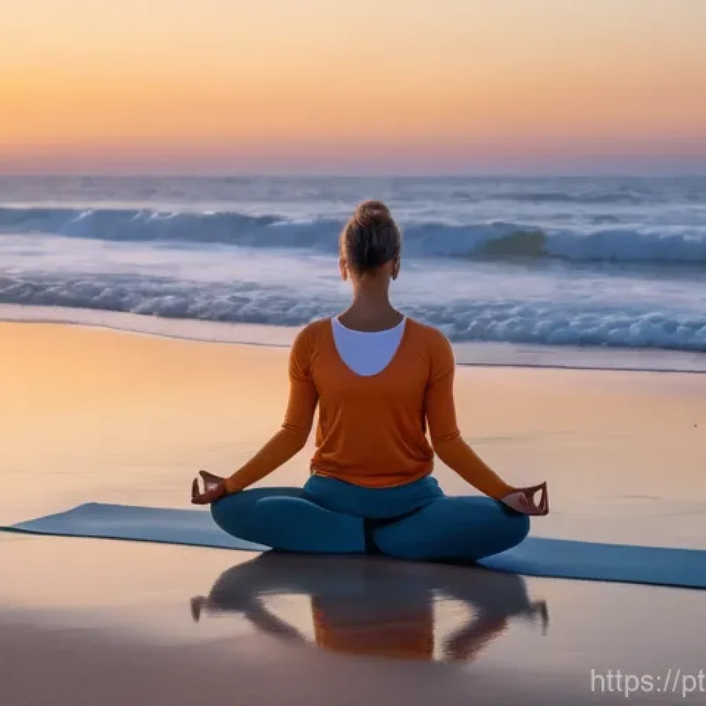 블루 운동 처방의 효과적인 프로그램 구성 - **"Serene Dawn Yoga by the Atlantic in Portugal"**
    A lone woman in her late 20s to early 30s, wi...